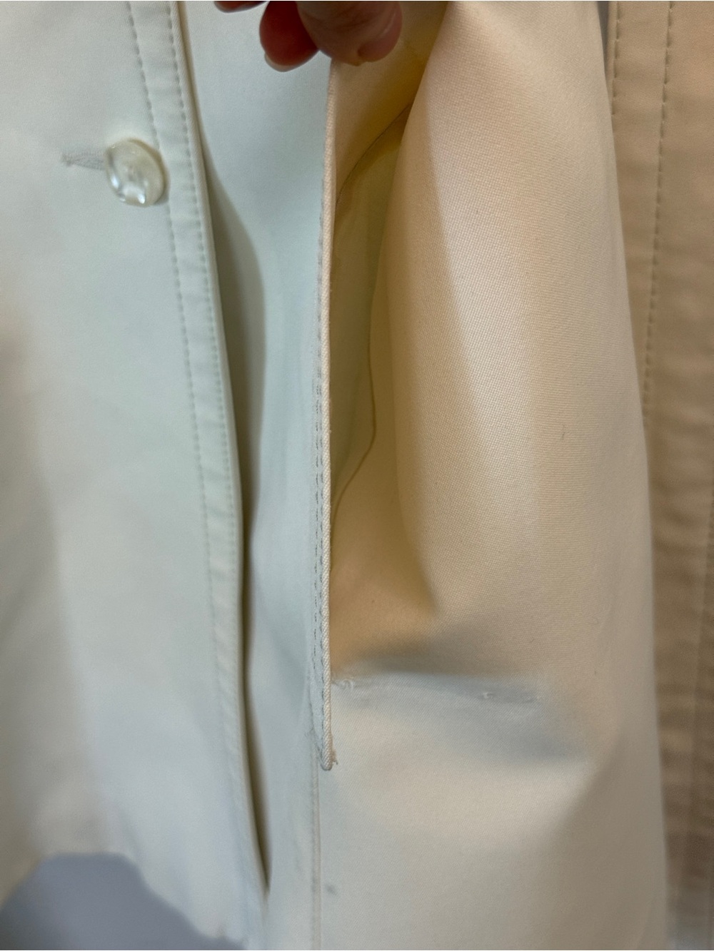 Vintage Women’s Cream Belted Trench Coat S - Picture 8 of 8